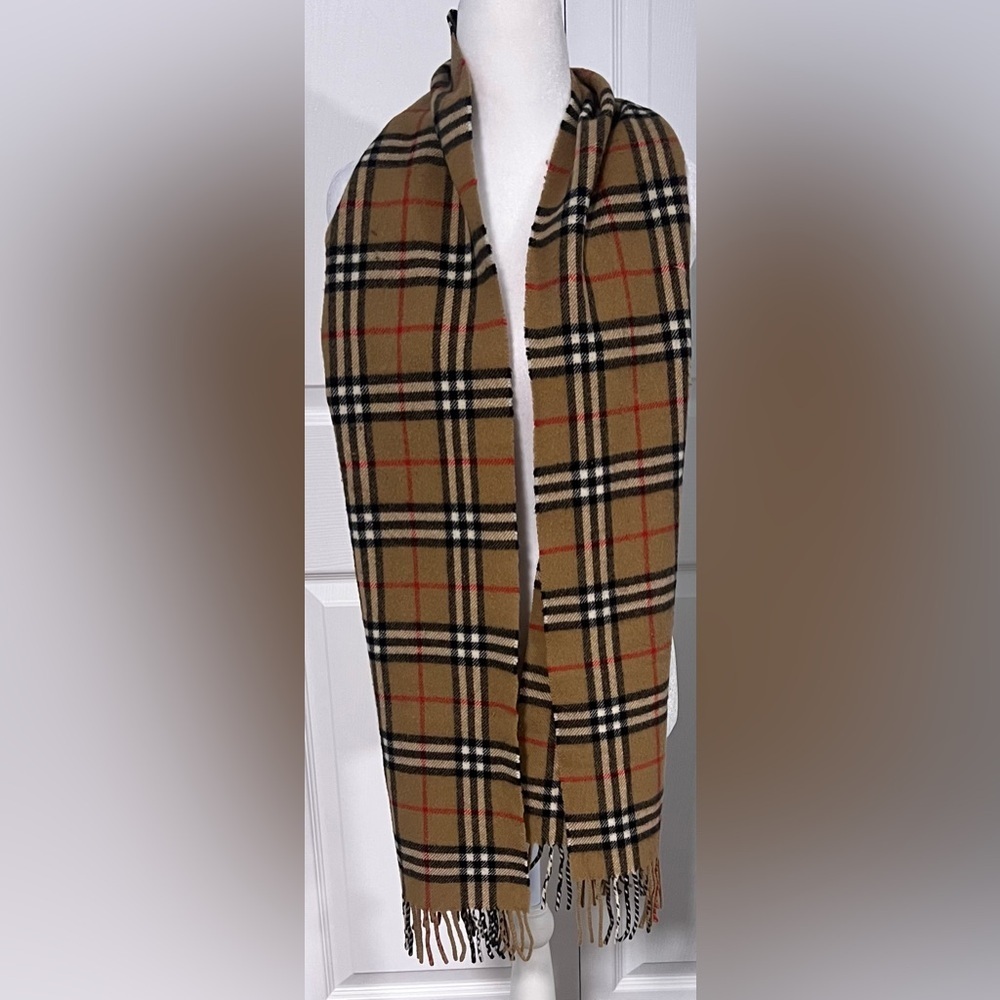 Burberry London Signature Checkered Wool Scarf